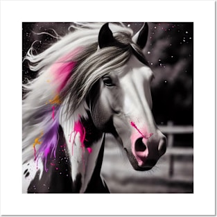 Majestic Mane Color Splash, Equestrian Fashion, Horse Breeds Posters and Art